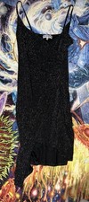 ALMOST FAMOUS XL Black Gray Metallic Bodycon Cocktail Dress