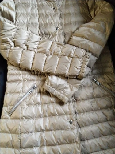 PRADA Piumino PRIMA CLASSE parka cappotto PIUMA LEGGERO tono oro MABRUN I48 D 40 42