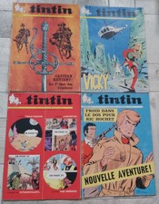 Lot 4 Revues Magazines Hebdomadaire Tintin n°1128,1129,1133,1136, 22e année 1970