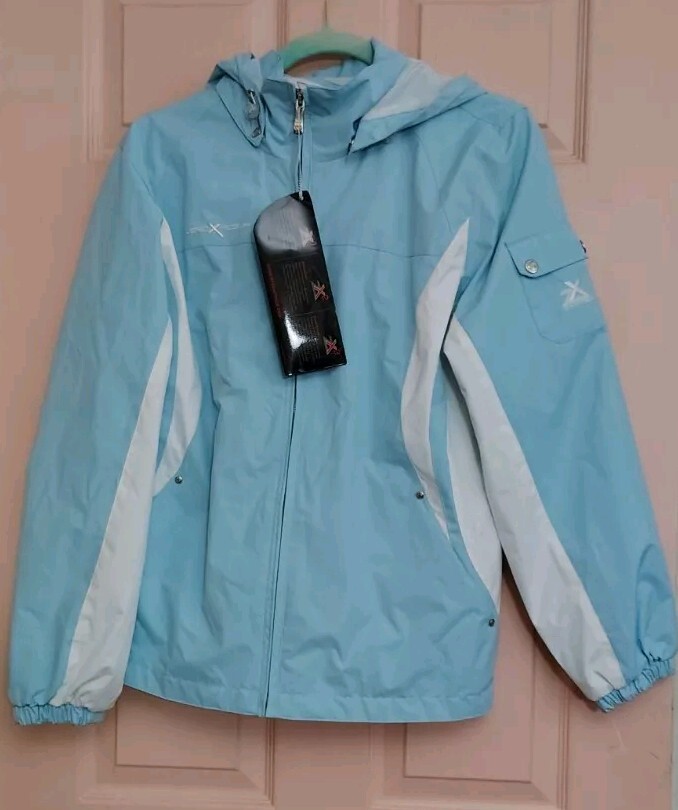 Brand New Zeroxposur Sky Blue Medium 💯% Polyester Rain Jacket | eBay
