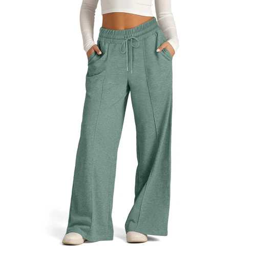 Damen Jogginghose mit weitem Bein Unterteil Freizeit Sport Jogging Hose - Bild 27 von 36
