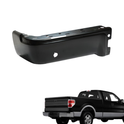 LABLT Rear Bumper End Black Left Side For 2009-2014 Ford F-150 With Sensor Holes