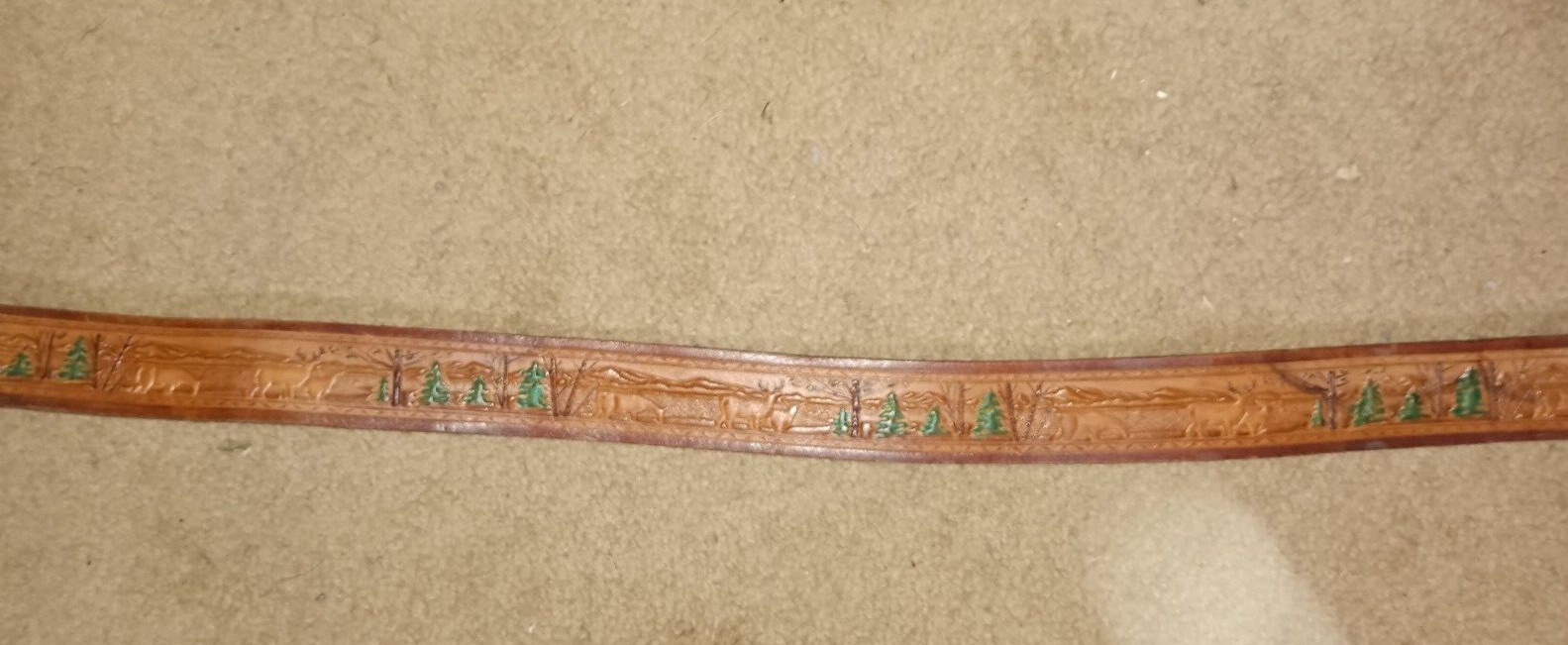 1981 Tech Ether Guild Deer Buck Solid Brass Belt … - image 3