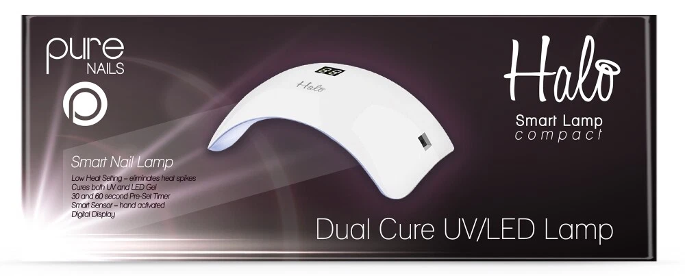 Pure Nails Halo Smart Lamp UV LED Dual Cure Compact Gel Polish