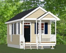 12x32 Tiny House -- 384 sq ft -- PDF Floor Plan -- Model 1B