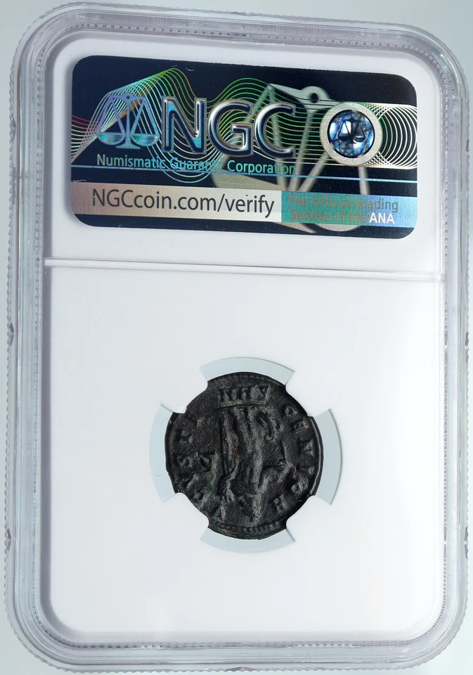 MAXIMINUS II DAIA Authentic Ancient 312AD OLD Roman Coin GENIUS EAGLE NGC i89419 - Image 4 of 4