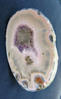 Agate/agates with amethyst & calcite from the quarry Juchem, Idar-Oberstein EXCELLENT!!