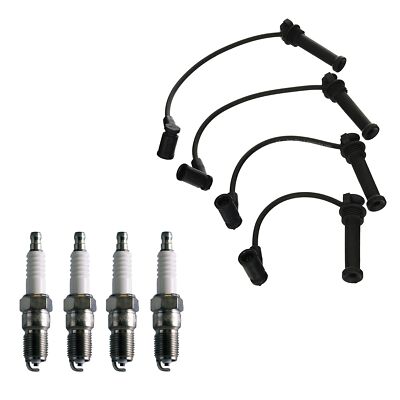 Denso Wire Set 7mm & 4 U-Groove Spark Plugs 0.06 Kit For Ford Mazda 2.3 L4 VIN D
