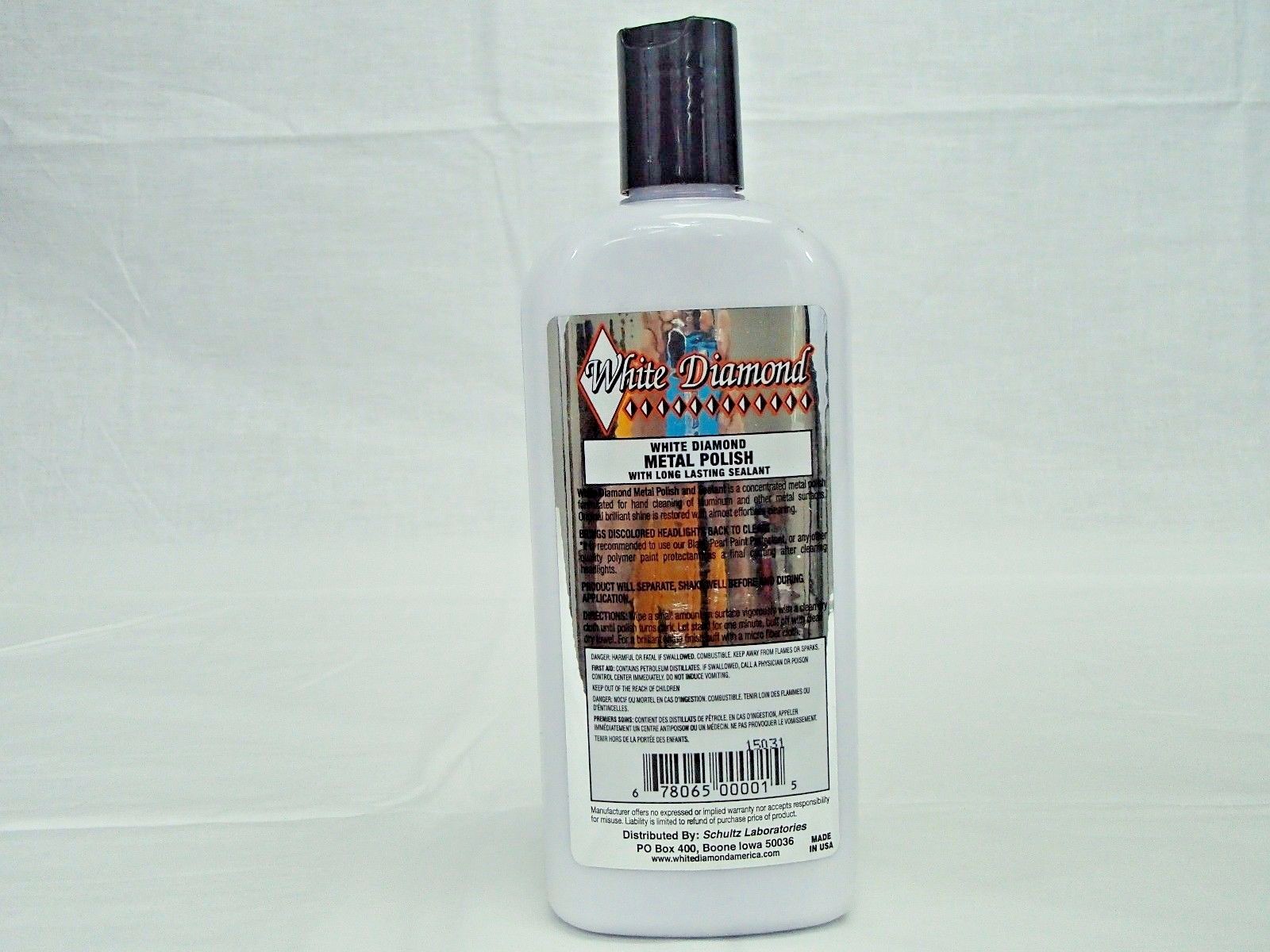 WHITE DIAMOND METAL POLISH W/ SEALANT 12 OZ BOAT MOTORCYCLE ALUMINUM