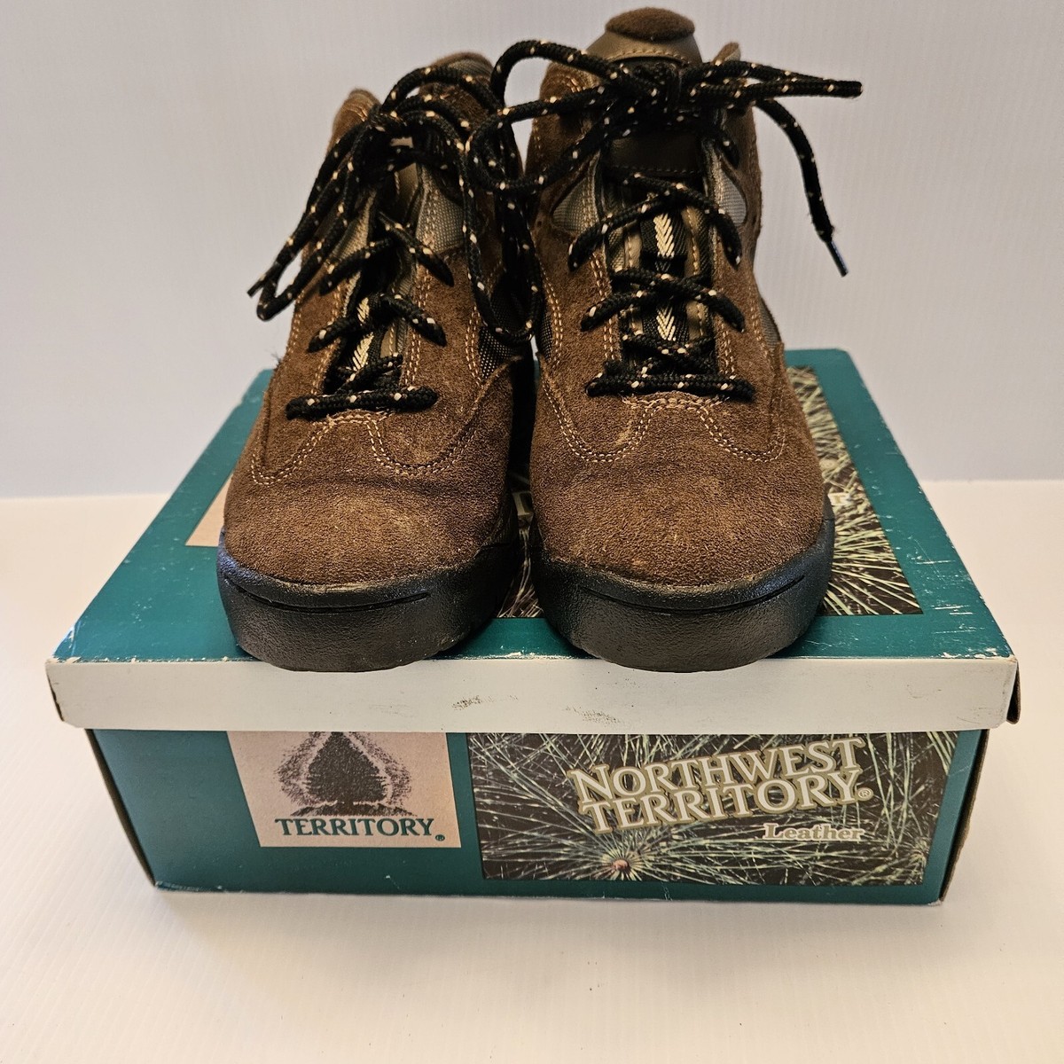 Northwest Territory Leather Boots Women's Tan Brown Tie Up Hiking Work