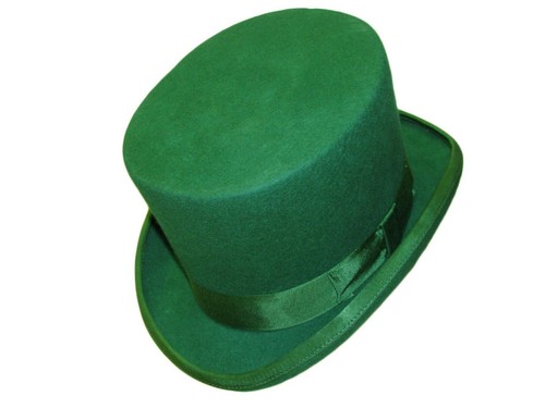 Wedding Ascot Green Felt Top Hat 