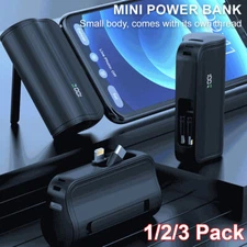 Small Power Bank 10000mAh Battery USB C Mini Portable Charger for iPhone Android