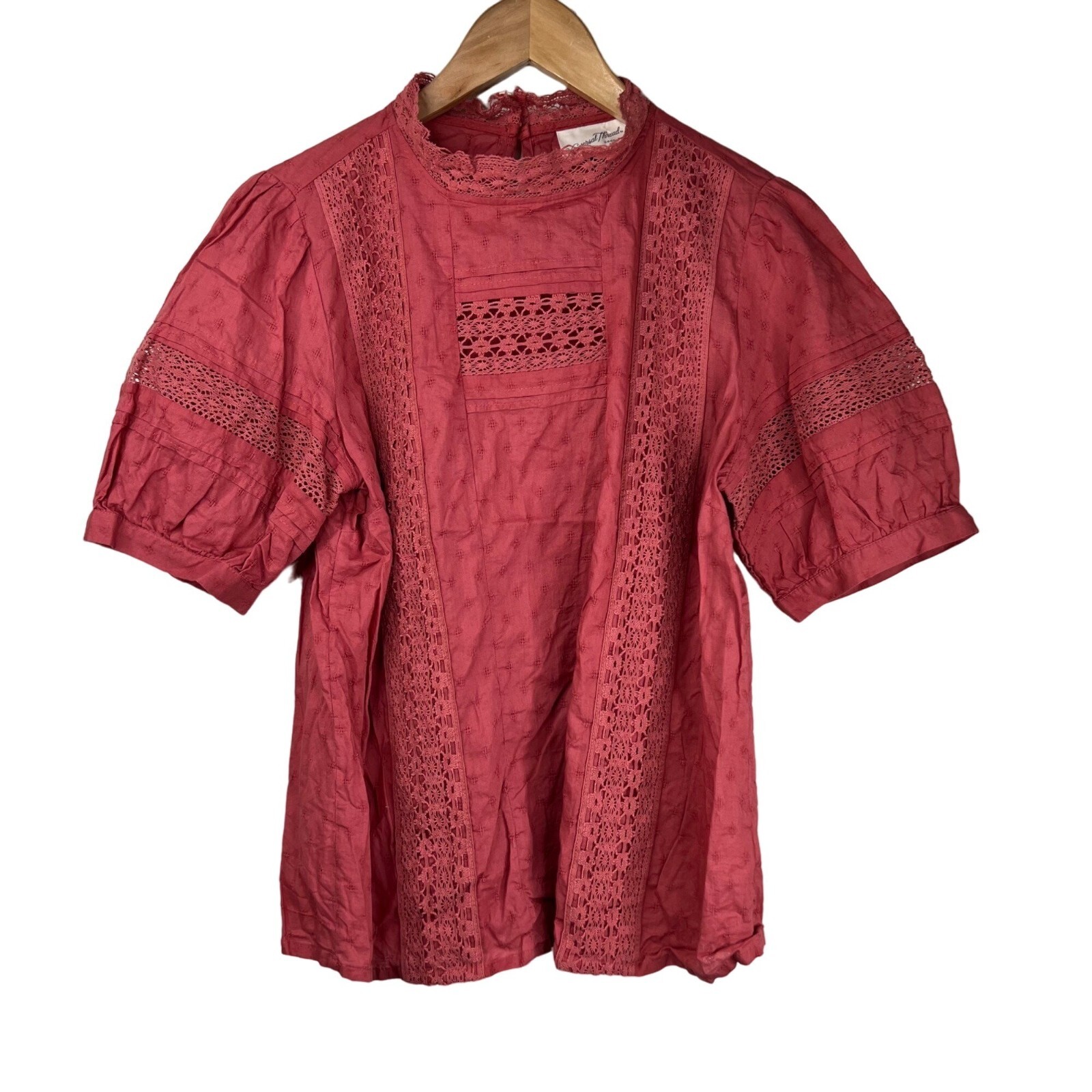 Universal Thread Blouse Size Large Puff Sleeve Ey… - image 1