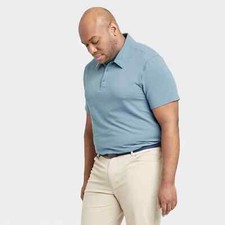 Men's Pique Golf Polo Shirt - All in Motion XXL Blue -New With Tags