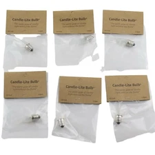 Candle-Lite Silicone Tiny Light Bulb 3 Watt 3/4" Diameter Pack of 6 Candelabra