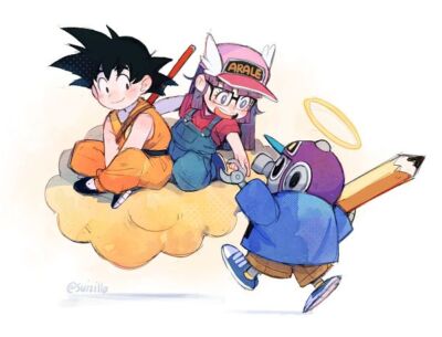 Anime dr slump dragon ball norimaki arale son goku Stitched Gaming Mat Desk