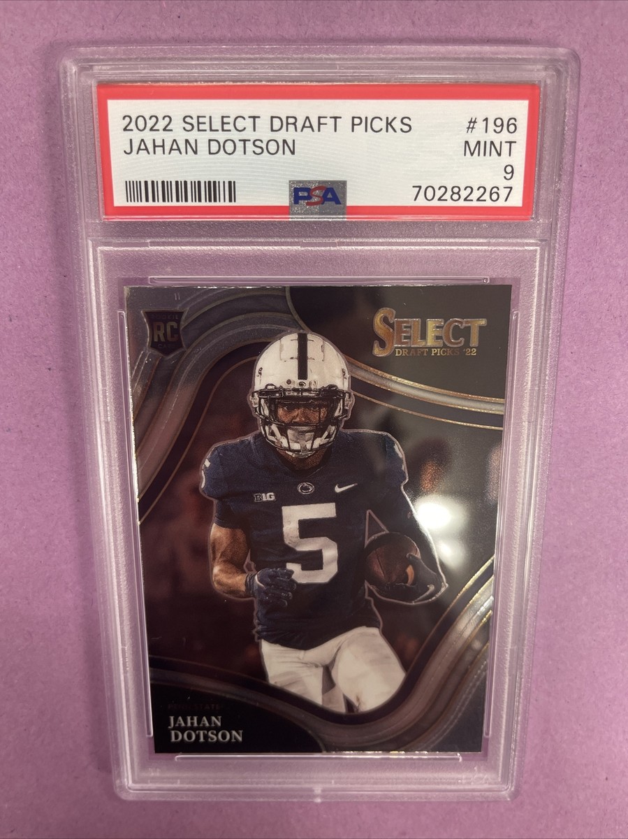 2022 Select Draft Jahan Dotson #196 RC Rookie-FIELD LEVEL PSA 9