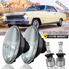 7 Round Led Headlight Hilo Beam Fit Chevrolet Chevy Iinova 1969-1979