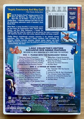 DVD ~ Finding Nemo ~ Color ~ FS ~ G ~ 2003 ~ 100 Mins. ~ Disc 2