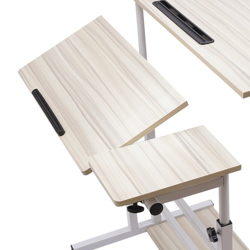 Rolling Laptop Computer Stand Table Cart Homes Desk Adjustable Angle + Height - Picture 9 of 23