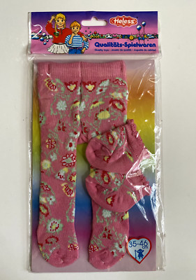 Tights & Socks Made for 35-46 cm. Heless Dolls, Pink Floral, NEW, Ships Fast