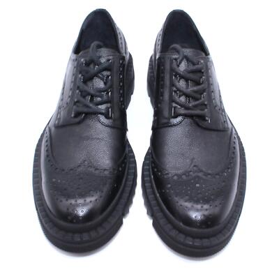 Versace Derby Oxford Loafers Black Leather $825 Men display picture 1