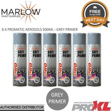 6 X PROMATIC GREY PRIMER GP500 500ML - TOPCOAT TRADE SPRAY 