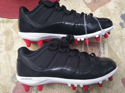 jordan 11 football cleats black