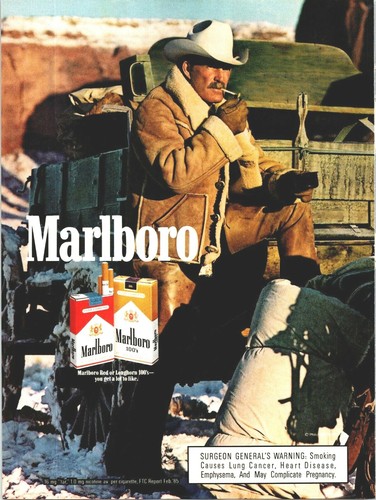 Marlboro Cigarettes White Hat Cowboy 