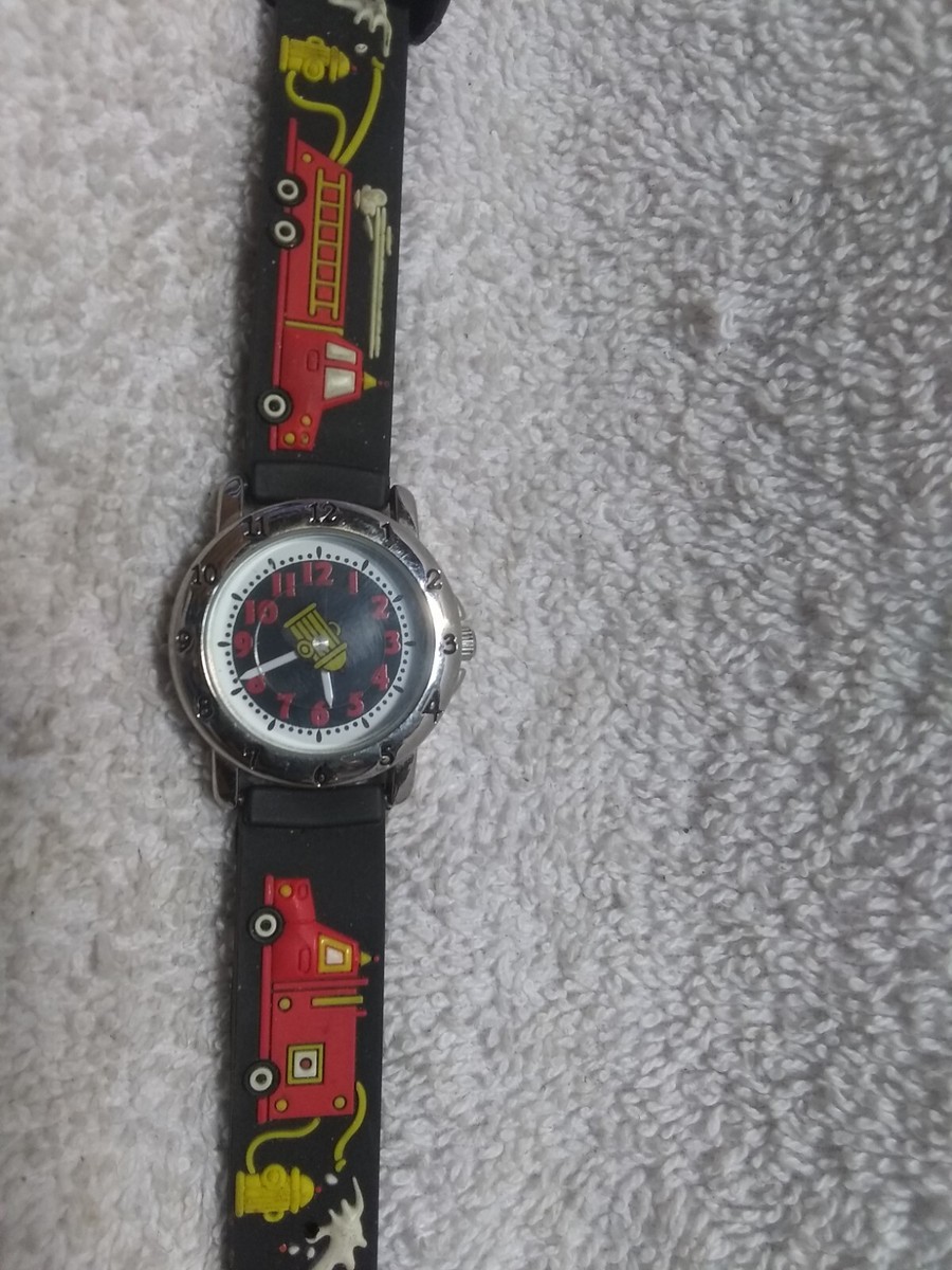 Rotating Fire Hydrant Quartz Watch Fire Engine Band New Battery