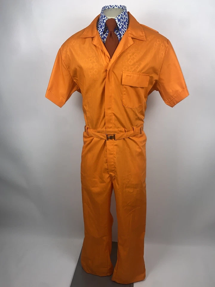 Mono De Colección Para Hombres Pequeño Traje de Una Pieza Mono de Ocio Años 70 Disco Groovy Mod Foto 4 de 4