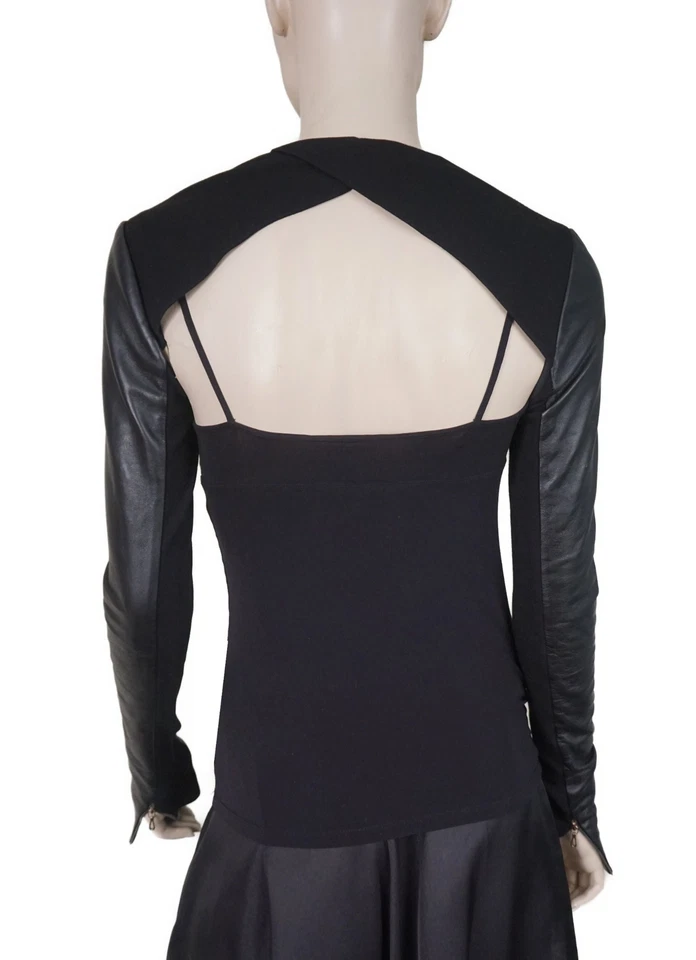 Mangas de arnés de cuero negro WILLOW talla S Foto 2 de 4