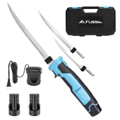 Cordless Electric Fillet Knife Rechargeable Electric Knife w/Non-Slip Handle NEW