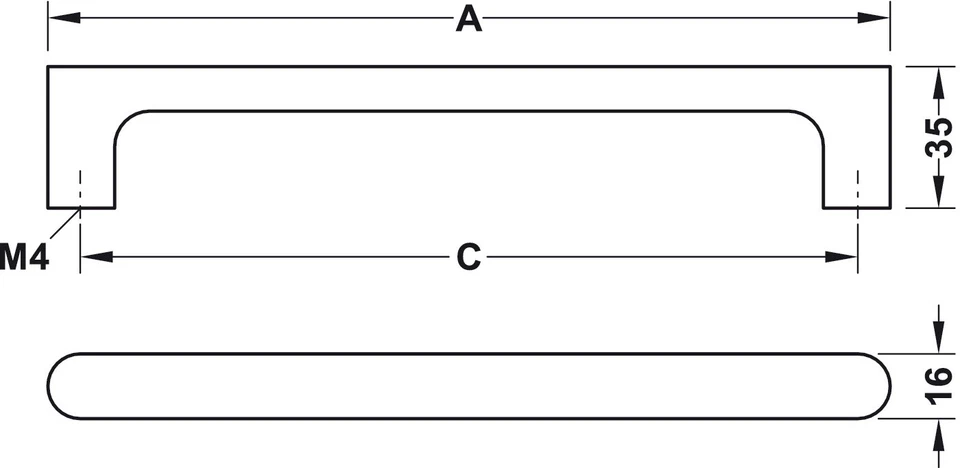 Häfele Möbelgriff Holz Bügelgriff Türgriff Eiche Esche Holzgriff Natur Griff - Bild 4 von 4