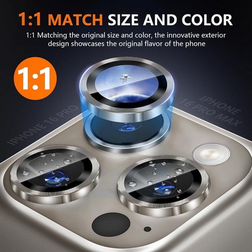 Metall Ring Kamera Linse Schutz Hartglas für iPhone 12 13 14 15 16 - Bild 116 von 143