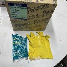 1 Case 144 Latex Dishwashing / Multipurpose Gloves Non Slip Grip MEDIUM 48L162Y