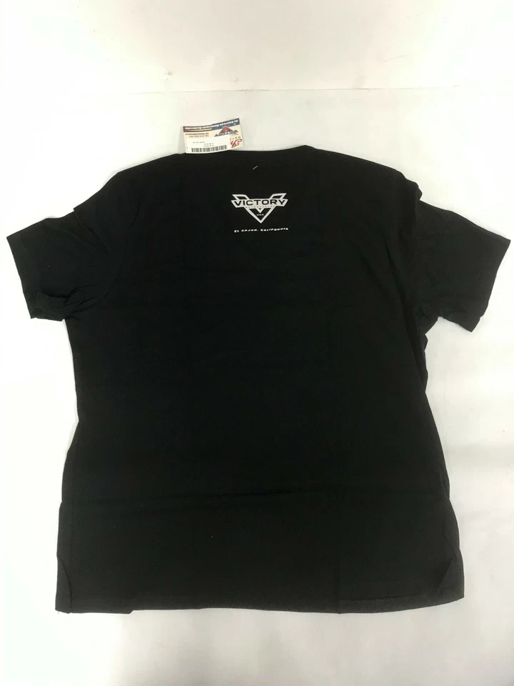 VICTORY MOTORCYCLES WOMENS BELLA SHORT SLEEVE BLACK TEE 100% COTTON size Small Foto 2 de 3