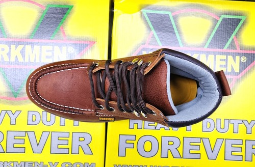 Men's Work Boots Genuine Leather Lace Up Moc Toe 620 Honey-Shedron - Picture 12 of 14
