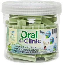 Oral Clinic Pet Dental Gum 300g (10.5 oz) Green Apple 1 Dog Tartar Removal