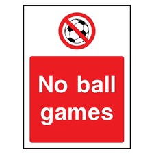 No Ball Games Sign or Sticker GENE0068