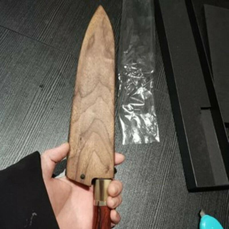 8 inch Japanese Gyuto Chef Knife Wood Sheath Saya Chef Knife Guard Bag Case