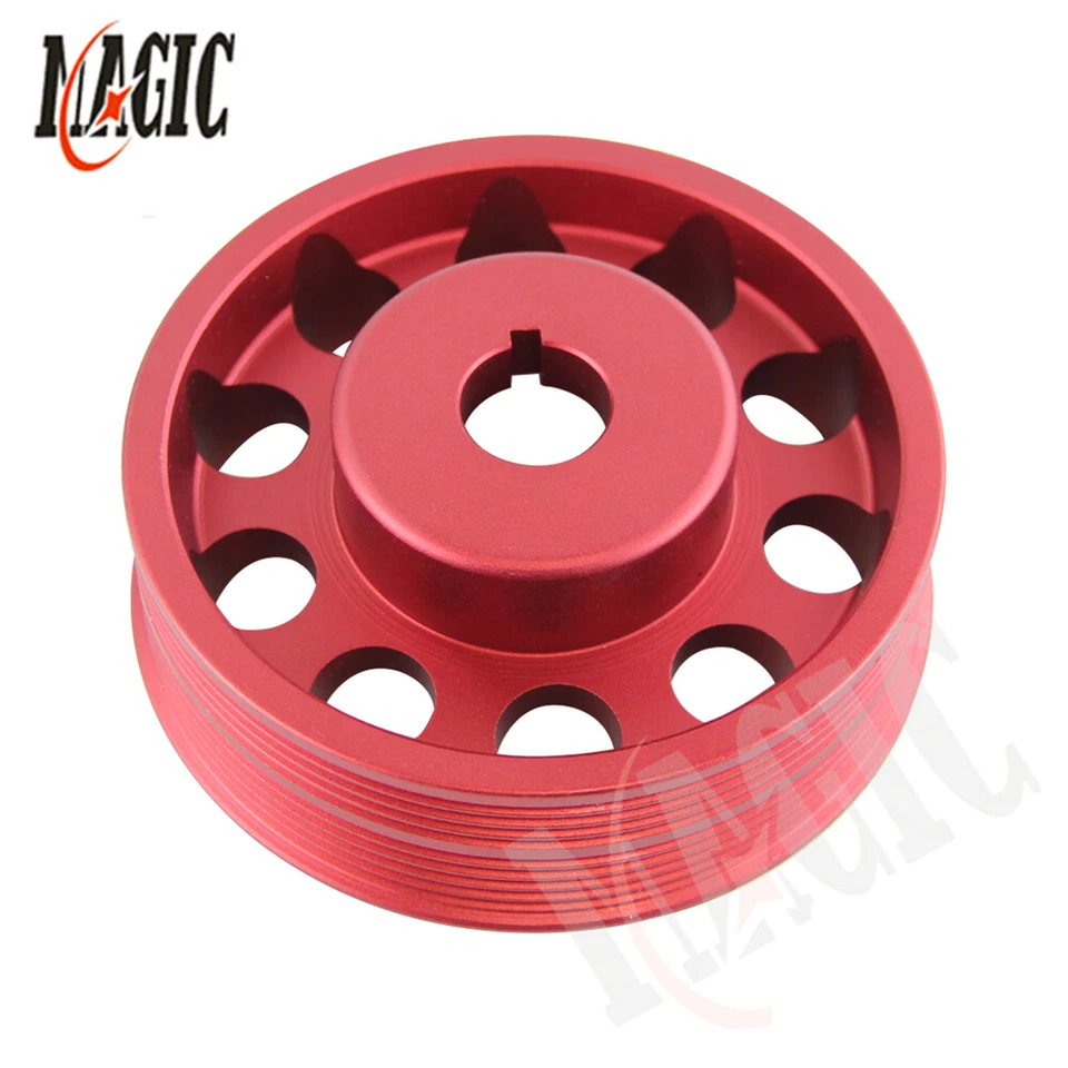 Polea ligera de aluminio del cigüeñal para Subaru Impreza WRX STI Legacy Red  Foto 2 de 4