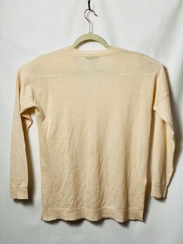 J.crew Women Blush Pink V-neck Sweater Wool/linen Size S - Picture 2 of 3