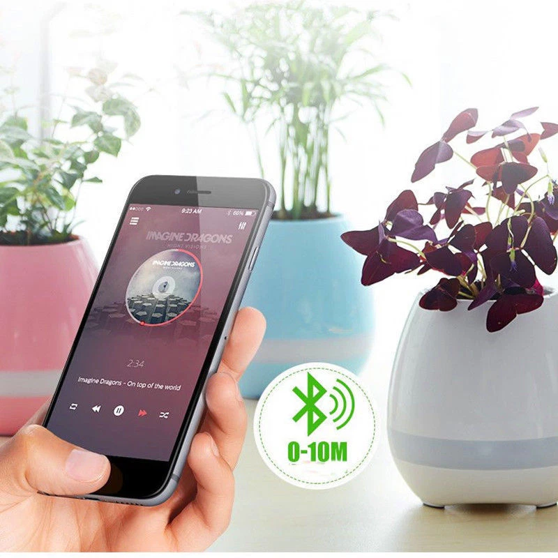 LED Light Bluetooth Speakers Music Speakers Plant Pot Flowerpot