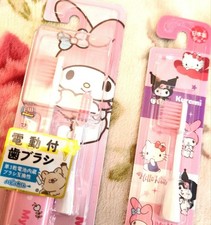 Sanrio My Melody Electric Toothbrush Set with Replacement Brushes 2 pcs New