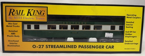 Rail King MTH Southern O-27 Streamlined Coach Passenger Car 30-6123C LNIB B3