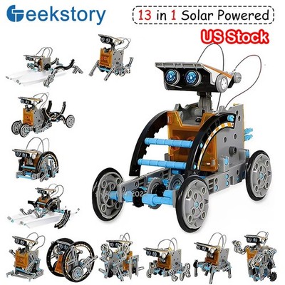 STEM 13 in 1 Solar Powered Robot Science Kit DIY Building Blocks Educational Toy