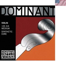 Dominant 3/4 Size Violin Strings Set - Medium Tension, Synthetic Core Excellence