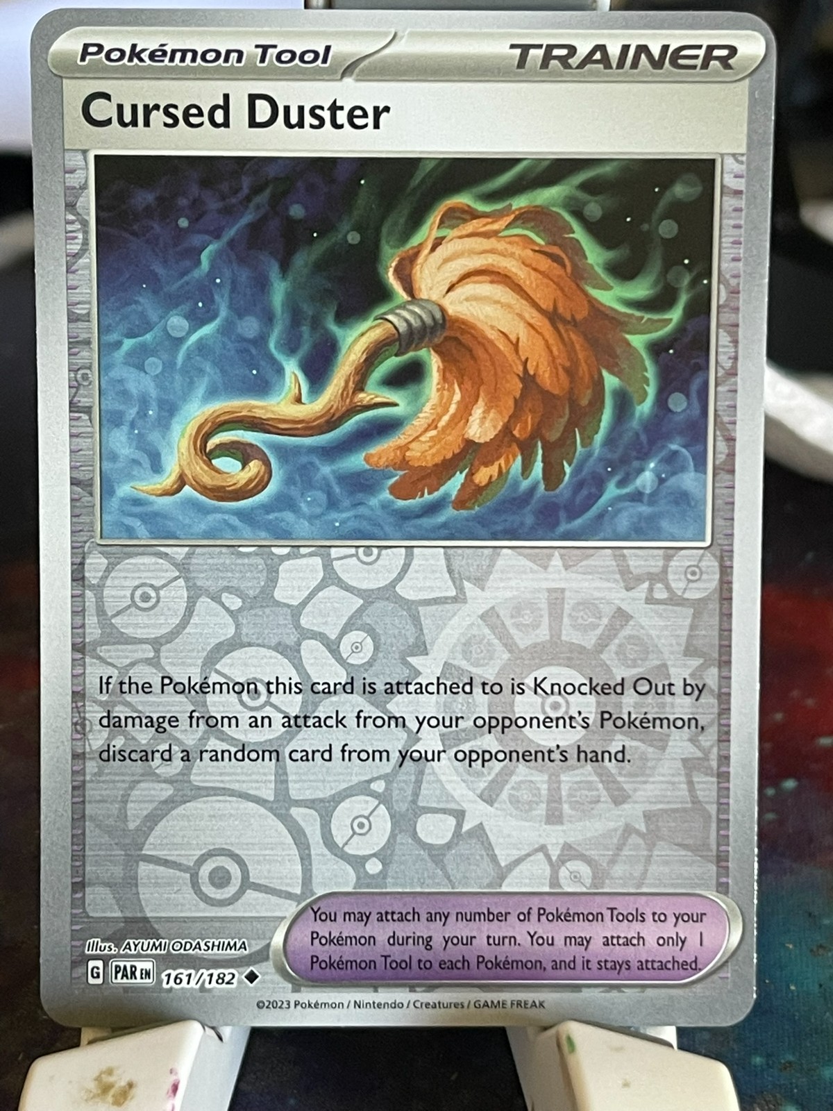 POKEMON CURSED DUSTER 161/182 UNCOMMON REVERSE HOLOFOIL PARADOX RIFT NM CARD