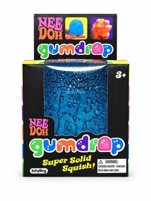 Blue NeeDoh Gumdrop Squishie Fidget Toy Anti Stress Sensory Toy